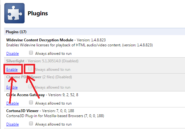 enabling silverlight on mac chrome 59
